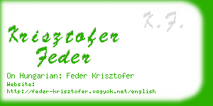 krisztofer feder business card